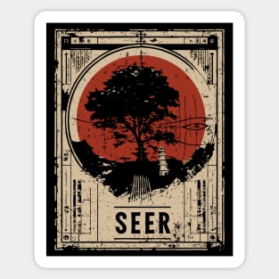 SEER – Futuristic Vision & Urban Prophet Poster Sticker